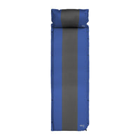 NILS Camp Zelfopblazende Slaapmat met Kussen - Blauw/Grijs - Hoofdafbeelding