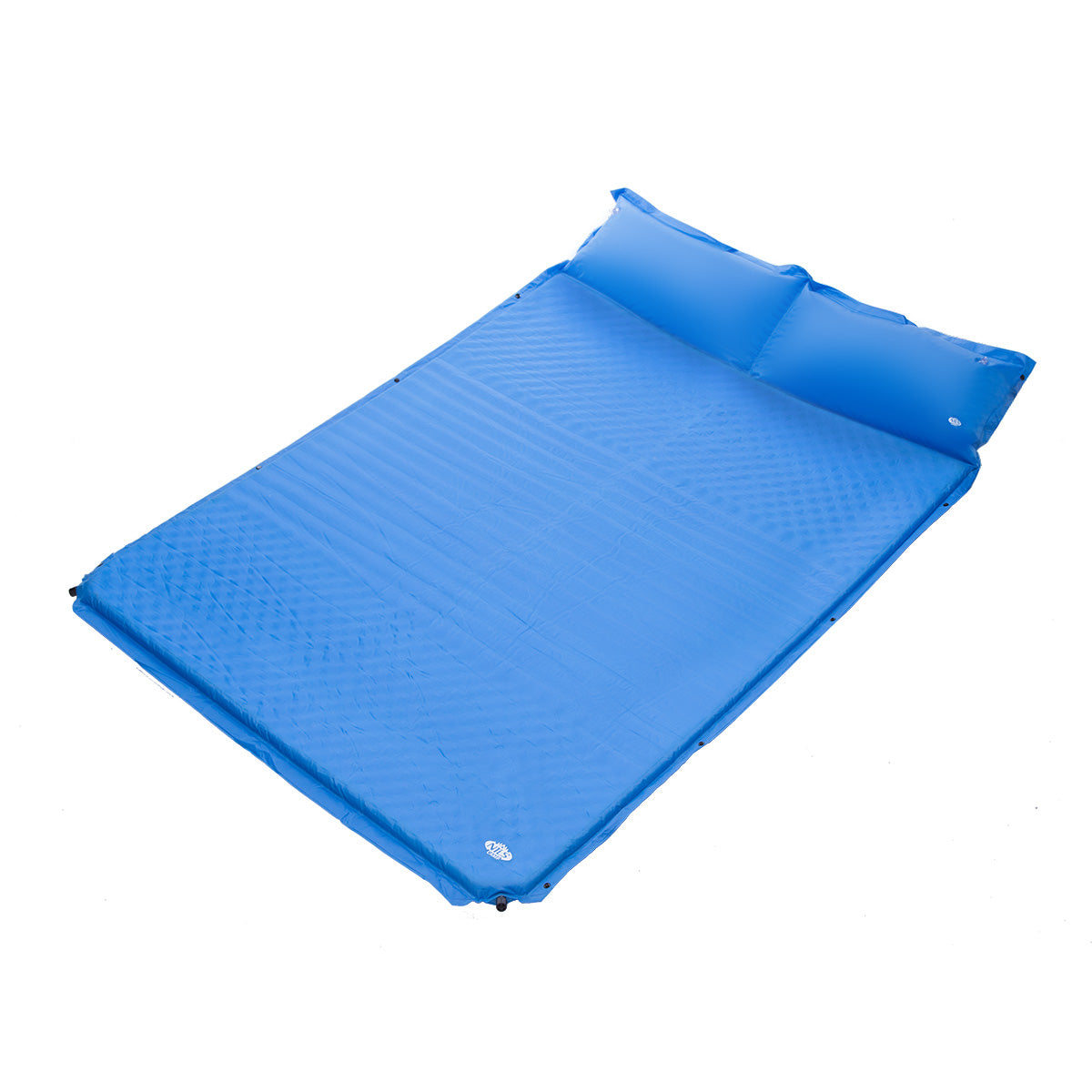 NILS Camp Zelfopblazende Slaapmat met Kussen - 2-persoons - Blauw - Hoofdafbeelding