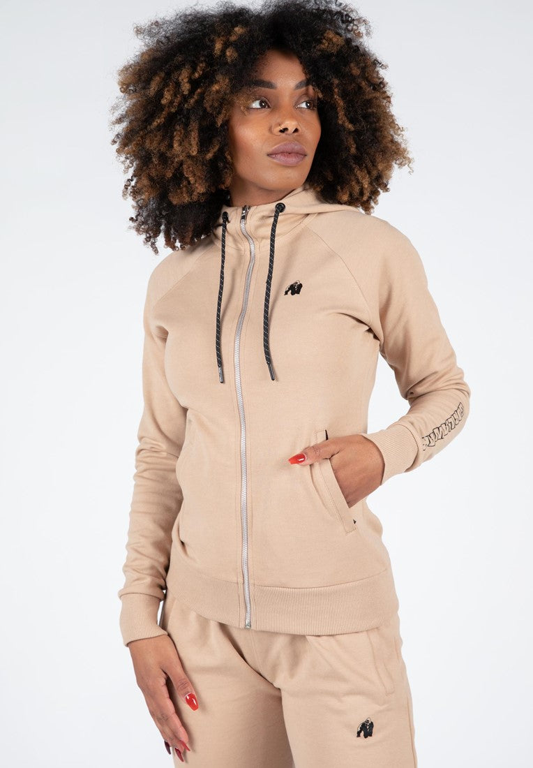 Gorilla Wear Marion Vest met Capuchon - Beige - Hoofdafbeelding