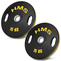 HMS Olympische Halterschijf Set - 2 x 15 kg - Geel - Hoofdafbeelding