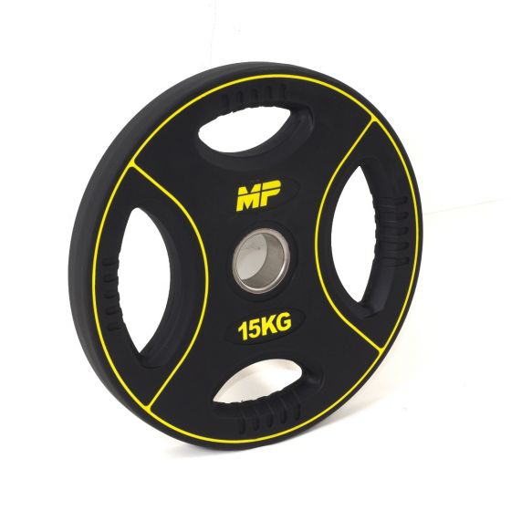 Muscle Power PU 4-Grip Halterschijf - 50 mm - 15 kg - Productafbeelding