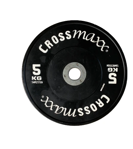 Lifemaxx Crossmaxx Competition Bumper Plate - Halterschijf - Zwart -  50 mm - 5 kg - Hoofdafbeelding