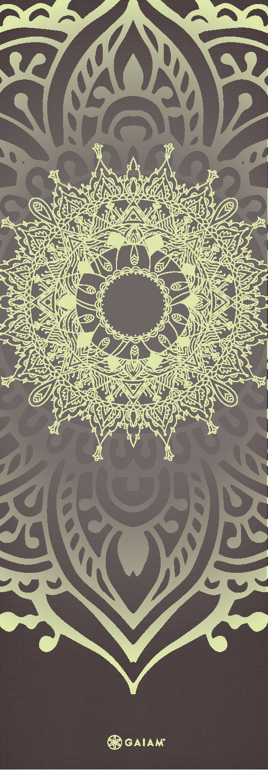 Gaiam Yoga Mat - Cool Matcha Sundial Layers - 5 mm - Productafbeelding