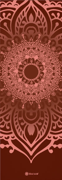 Gaiam Yoga Mat - Intense Rust Sundial Layers - 5 mm - Productafbeelding