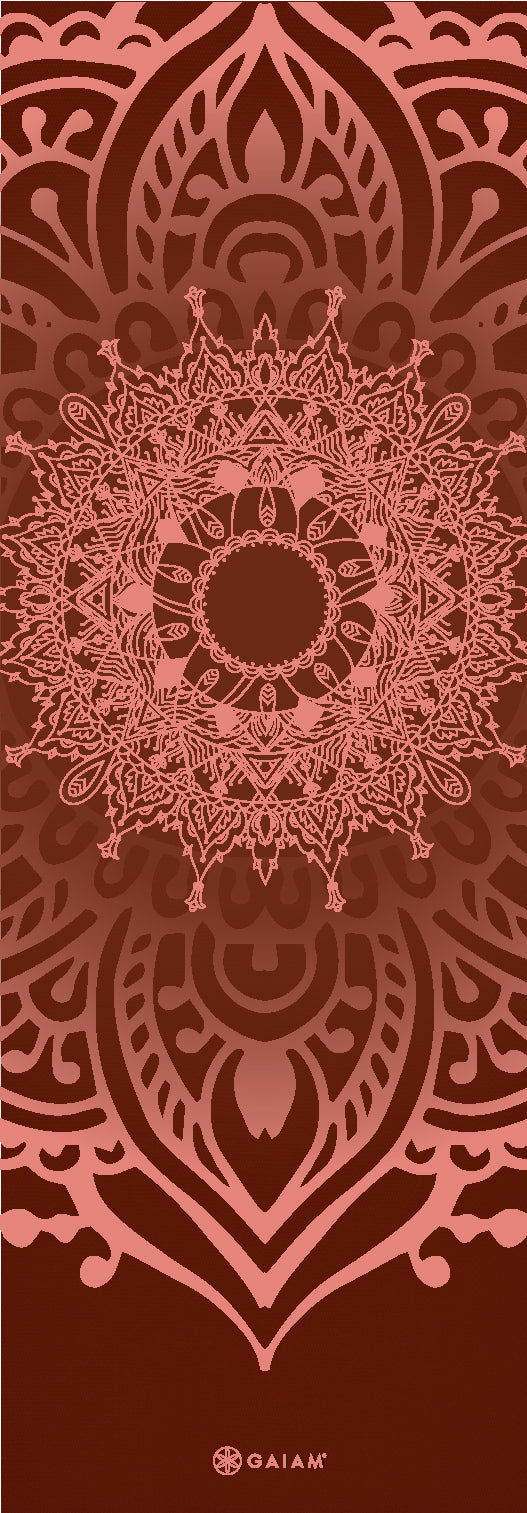 Gaiam Yoga Mat - Intense Rust Sundial Layers - 5 mm - Productafbeelding