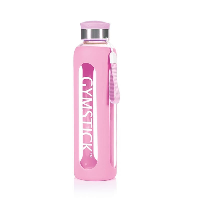 Gymstick Glazen Waterfles - 600 ml - Roze - Hoofdafbeelding
