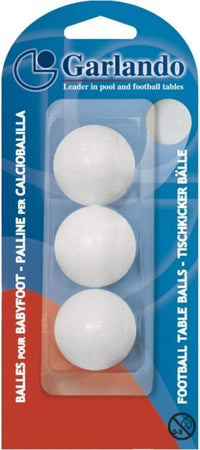 Garlando Tafelvoetbal Balletjes - Wit - 3 Stuks - Productafbeelding