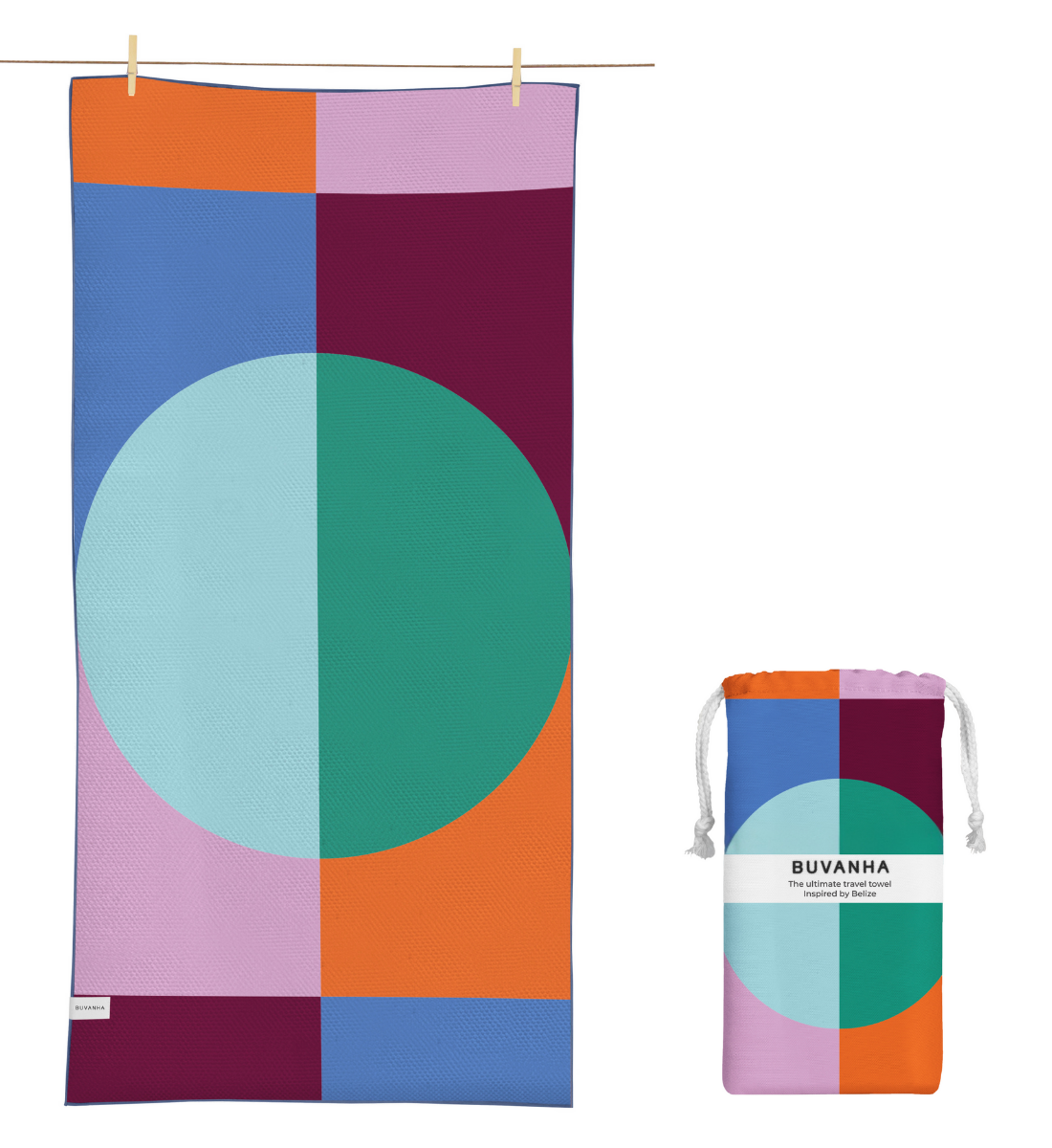 Buvanha Reishanddoek Belize 01 - 160 x 80 cm - Hoofdafbeelding