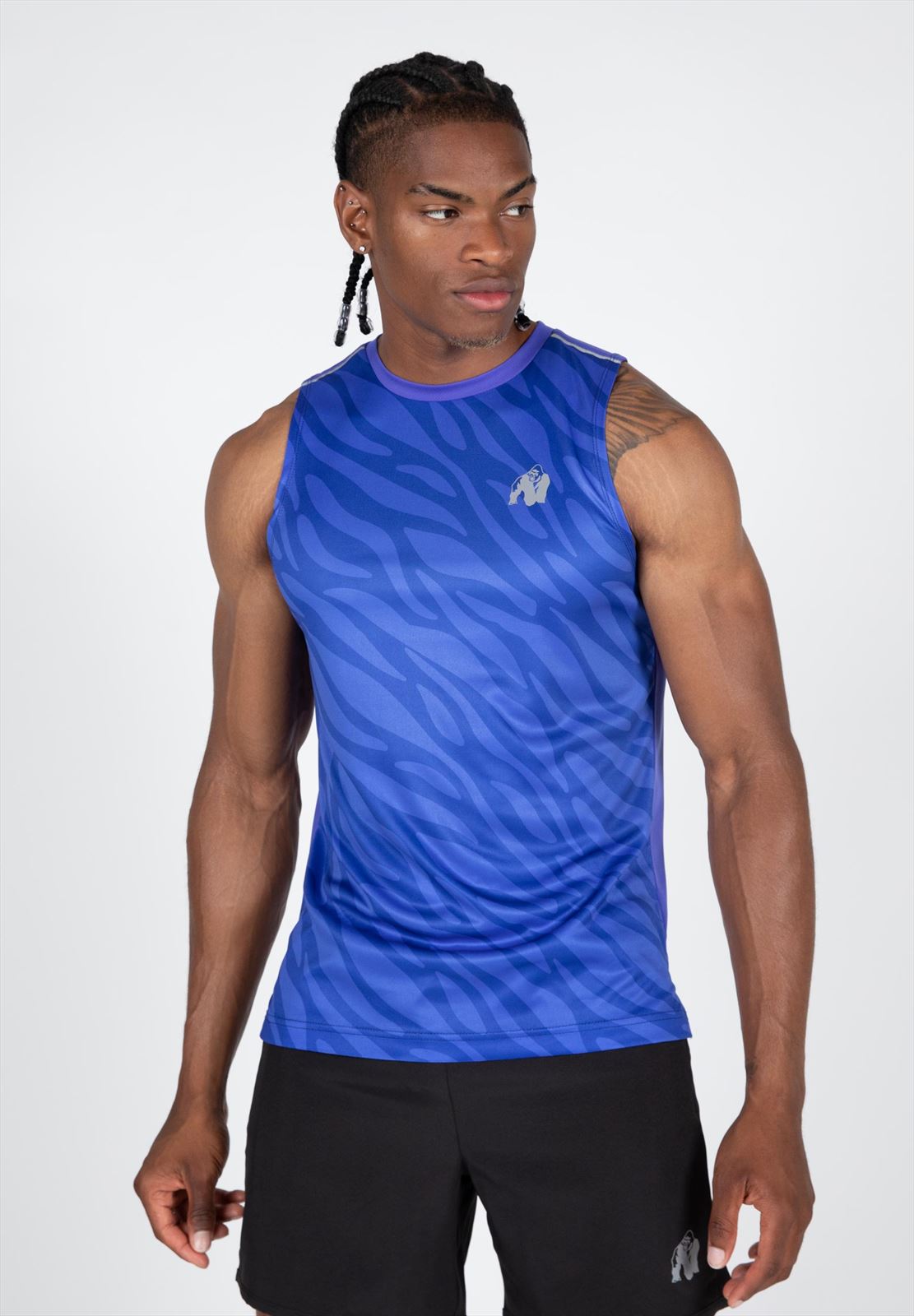 Gorilla Wear Washington Tank Top - Blauw - Hoofdafbeelding