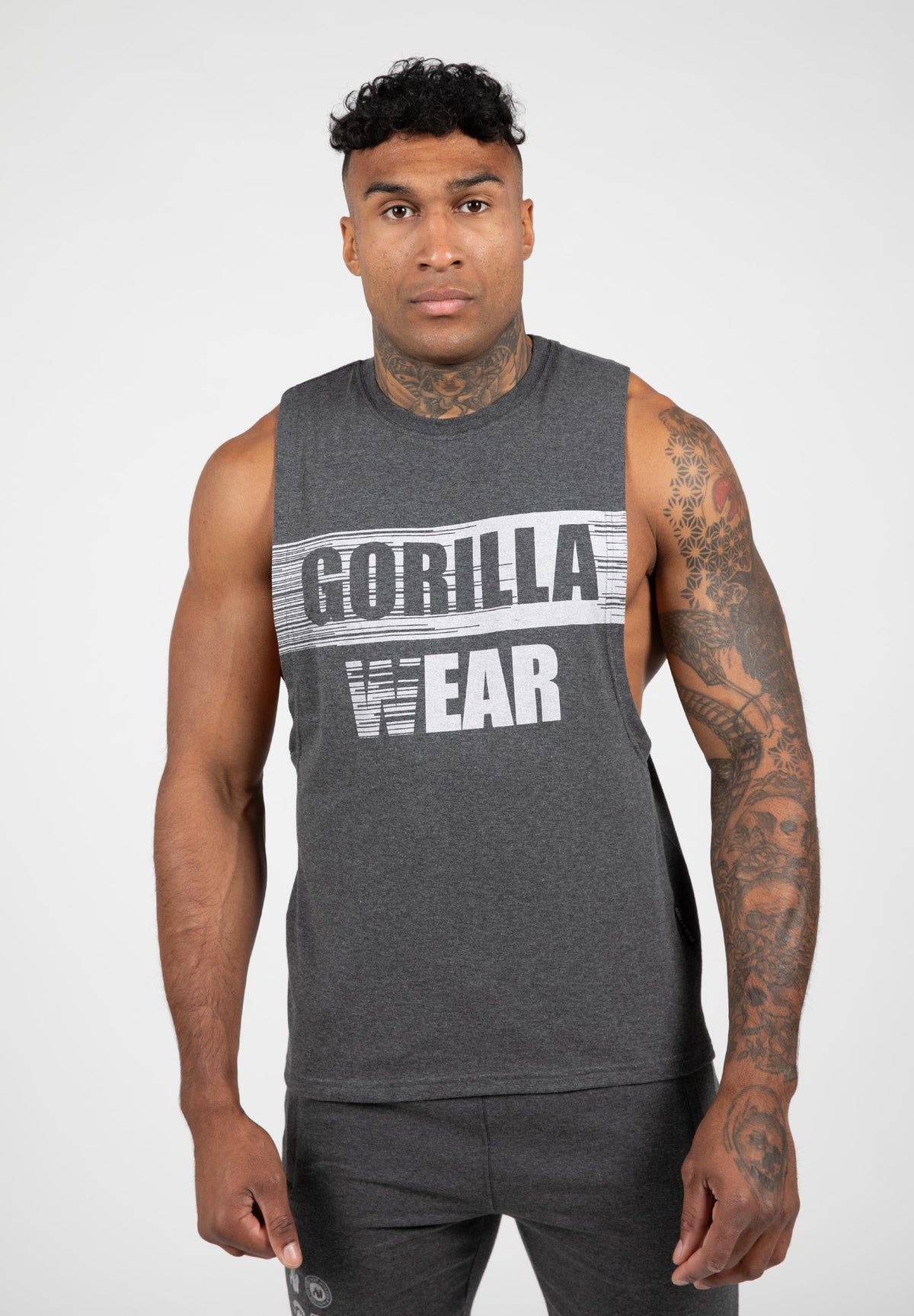 Gorilla Wear Lopez Drop Armhole Tank Top - Donkergrijs - Hoofdafbeelding
