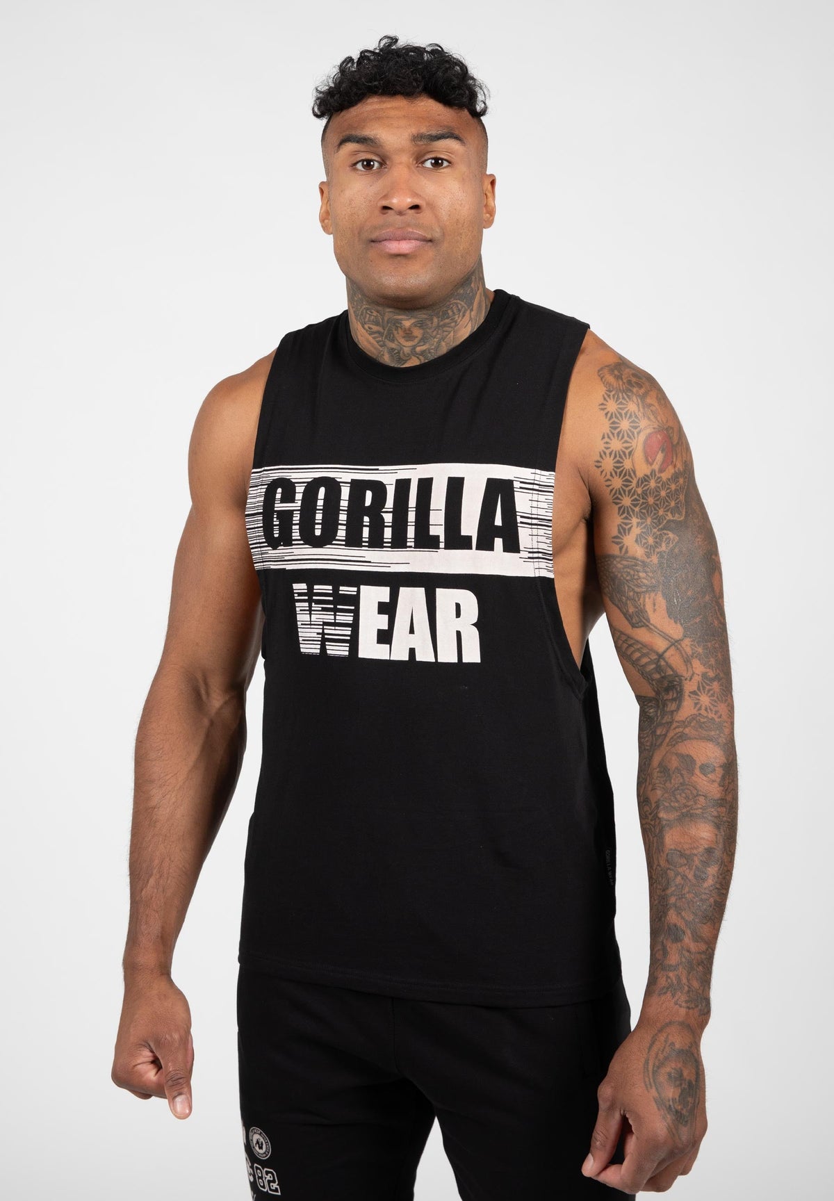 Gorilla Wear Lopez Drop Armhole Tank Top - Zwart - Hoofdafbeelding