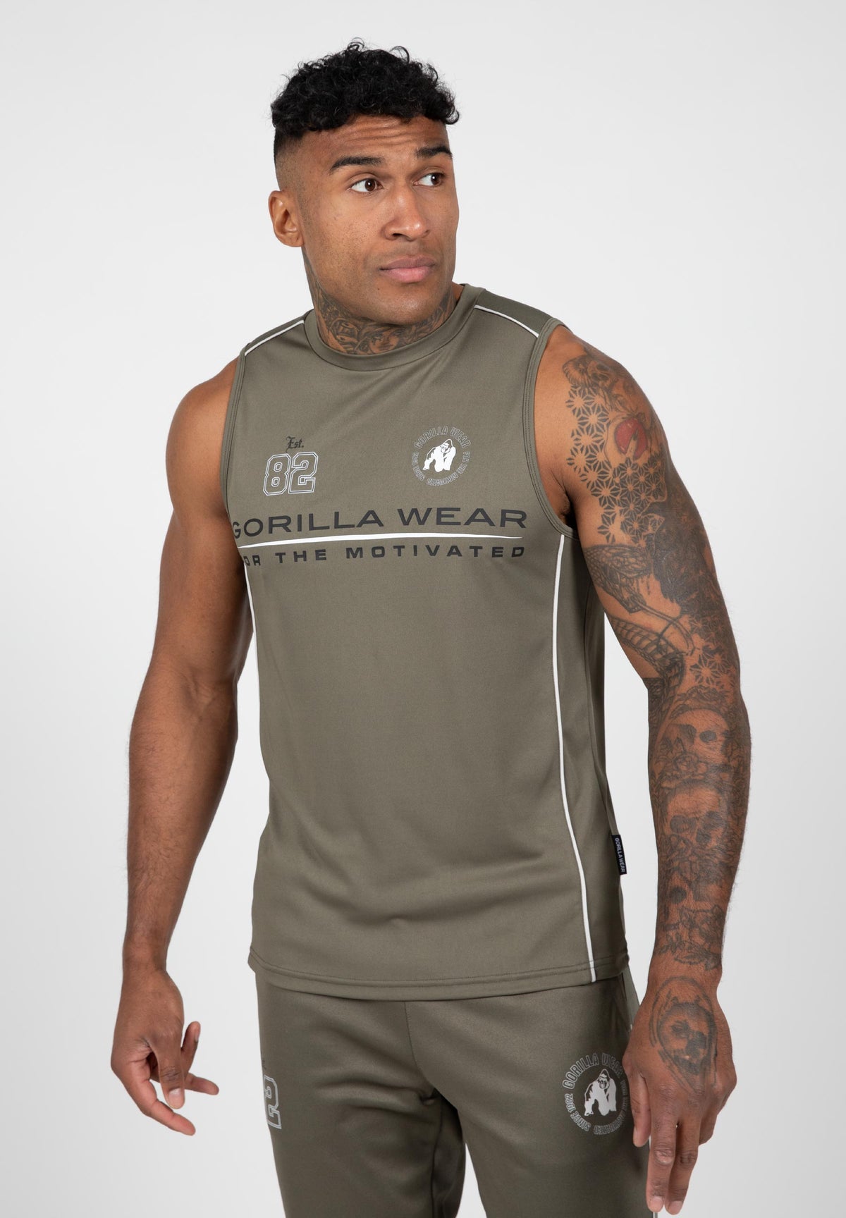 Gorilla Wear Broxton Tank Top - Legergroen - Hoofdafbeelding