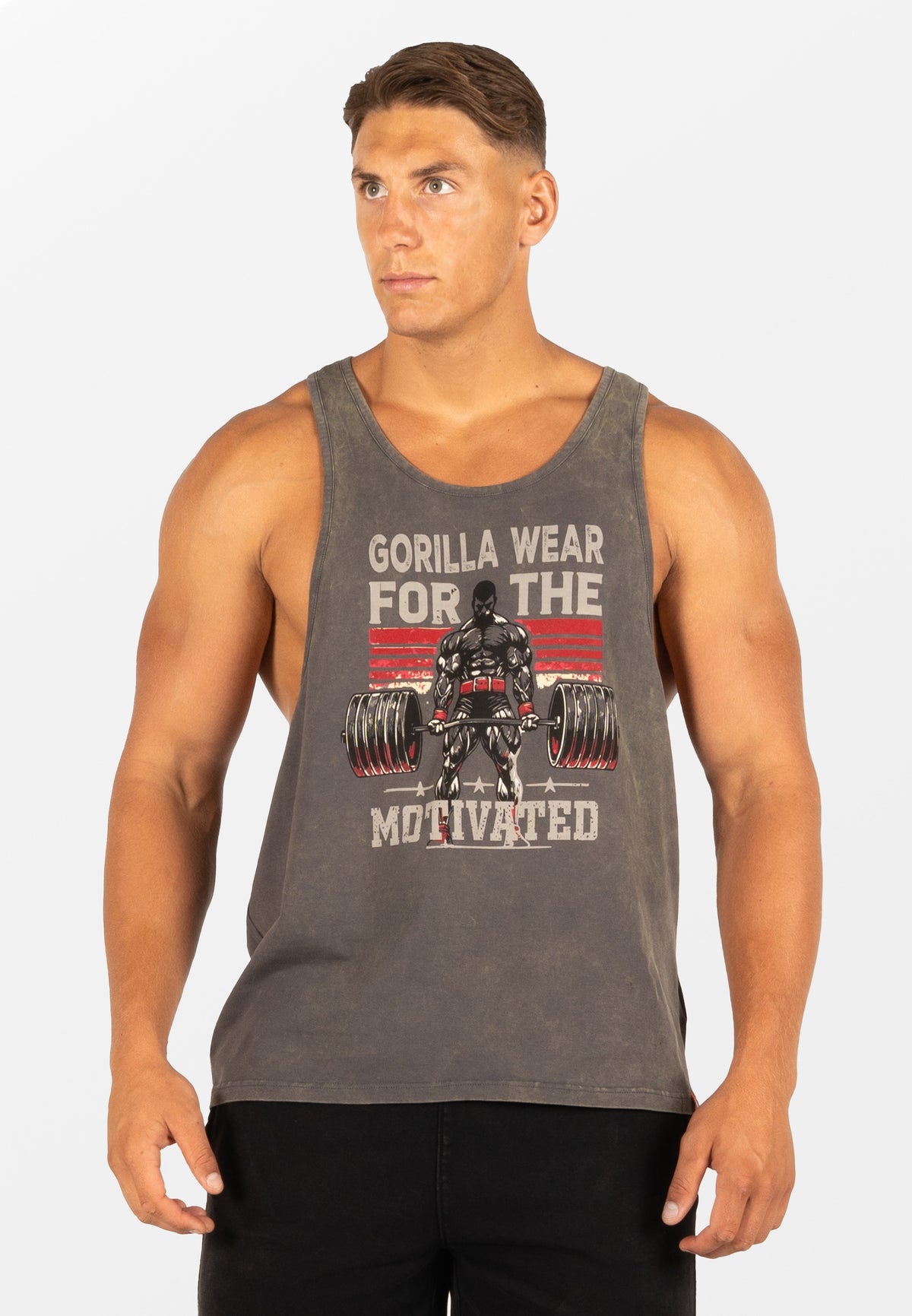 Gorilla Wear Churchill Stringer - Verwassen Grijs - Hoofdafbeelding