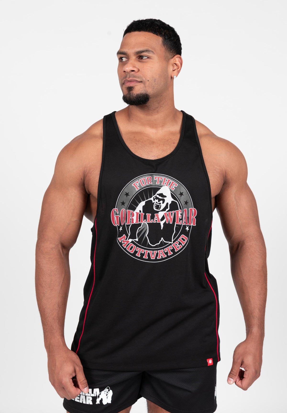 Gorilla Wear Casper Stringer - Zwart/Rood - Hoofdafbeelding