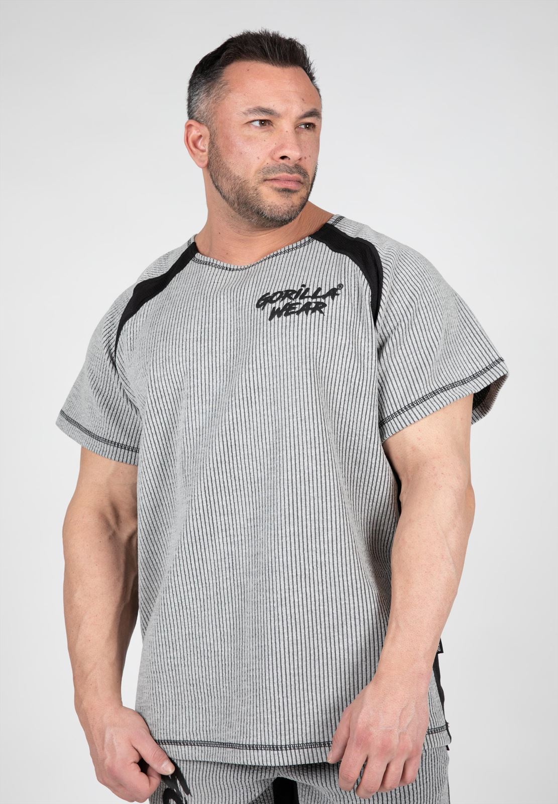 Gorilla Wear Augustine Old School Work Out Top - Grijs - Hoofdafbeelding