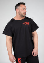Gorilla Wear Augustine Old School Work out Top - Zwart/Rood - Hoofdafbeelding