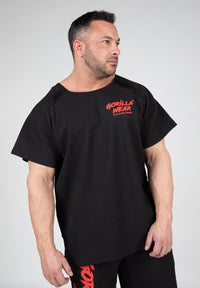 Gorilla Wear Augustine Old School Work out Top - Zwart/Rood - Hoofdafbeelding