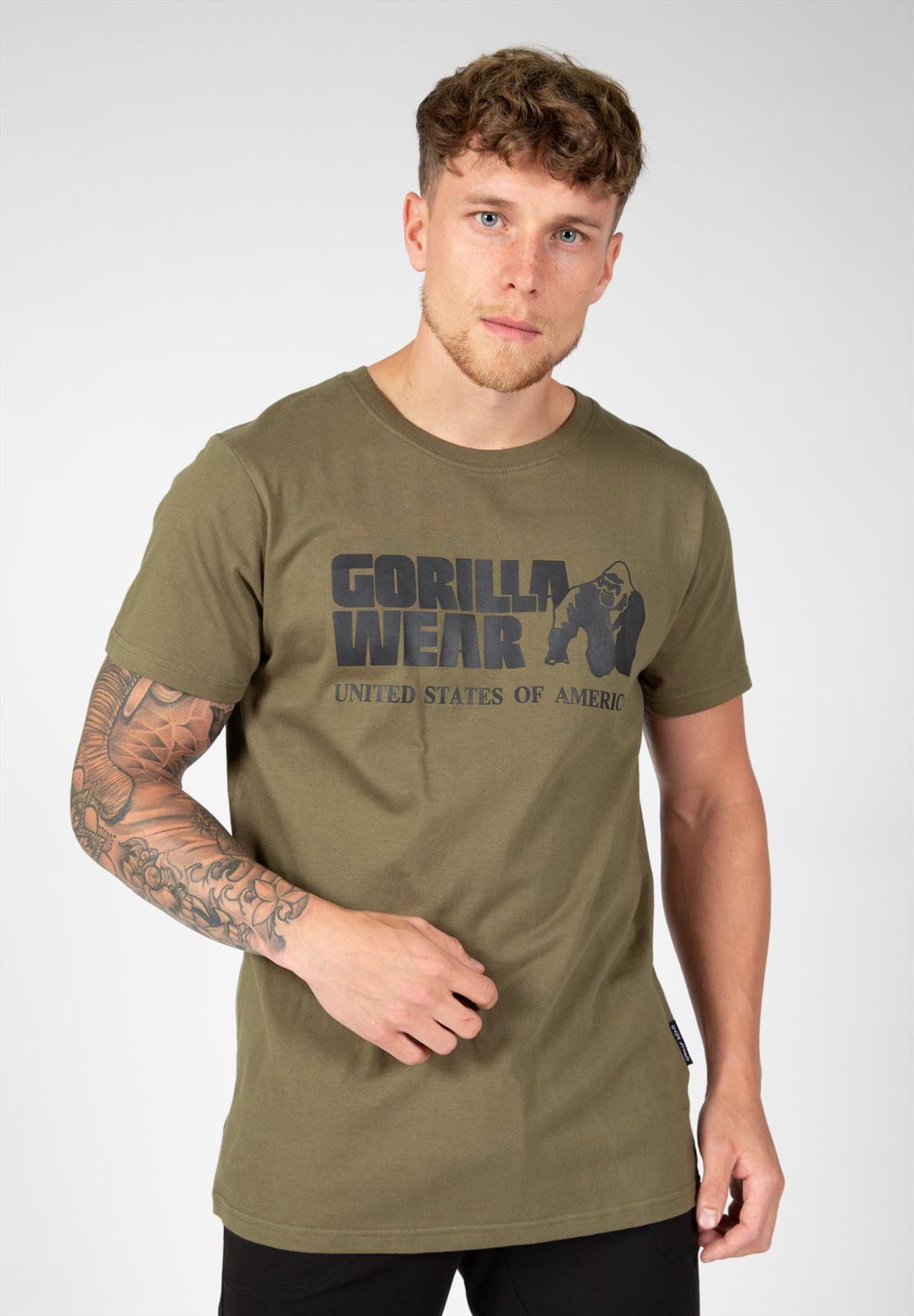 Gorilla Wear Classic T-shirt - Legergroen - Hoofdafbeelding
