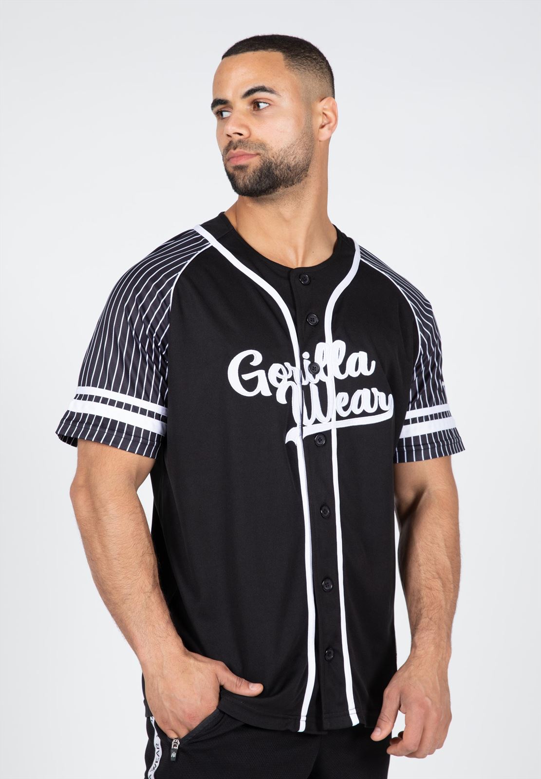 Gorilla Wear 82 Baseball Jersey - Zwart - Hoofdafbeelding