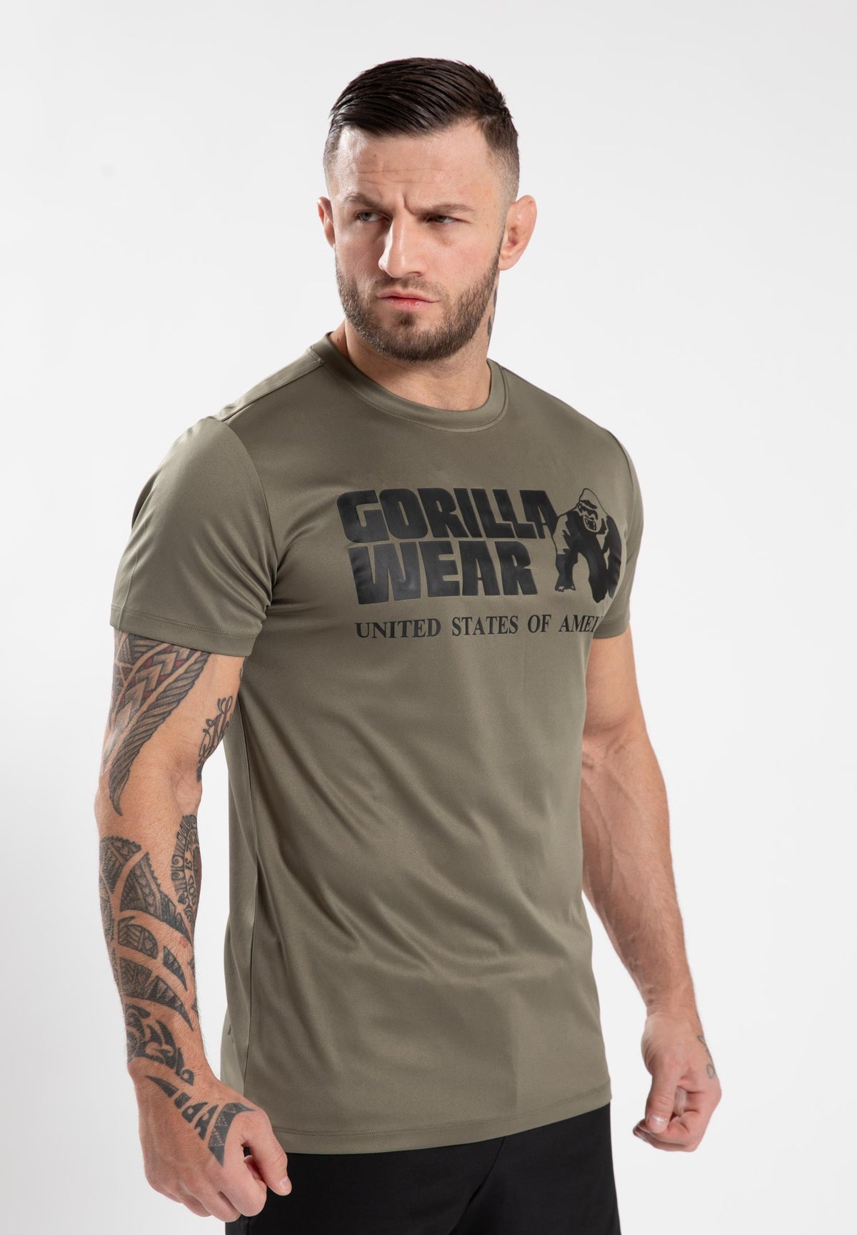 Gorilla Wear Classic Training T-shirt - Legergroen - Hoofdafbeelding