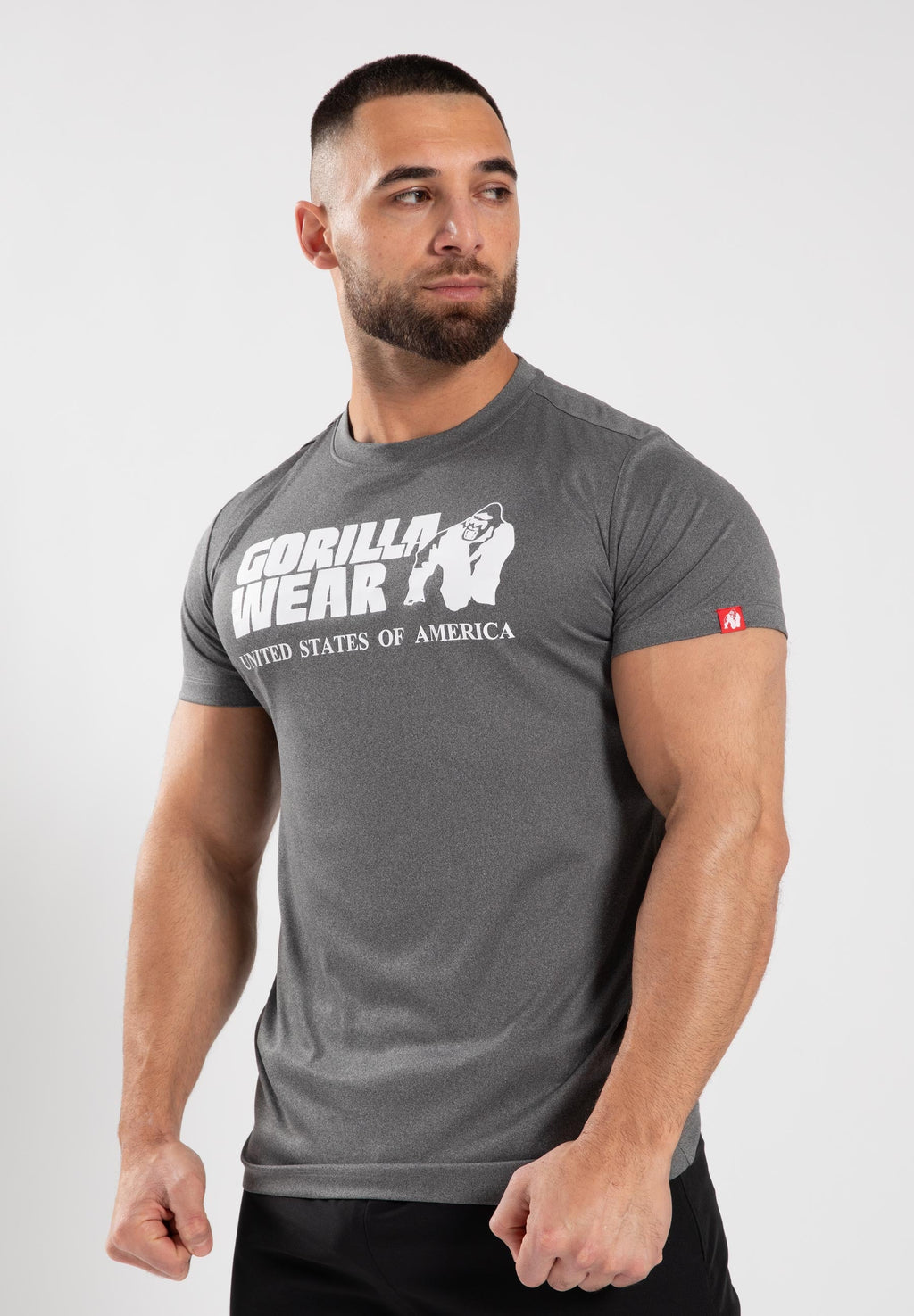 Gorilla Wear Classic Training T-shirt - Grijs Gemêleerd - Hoofdafbeelding