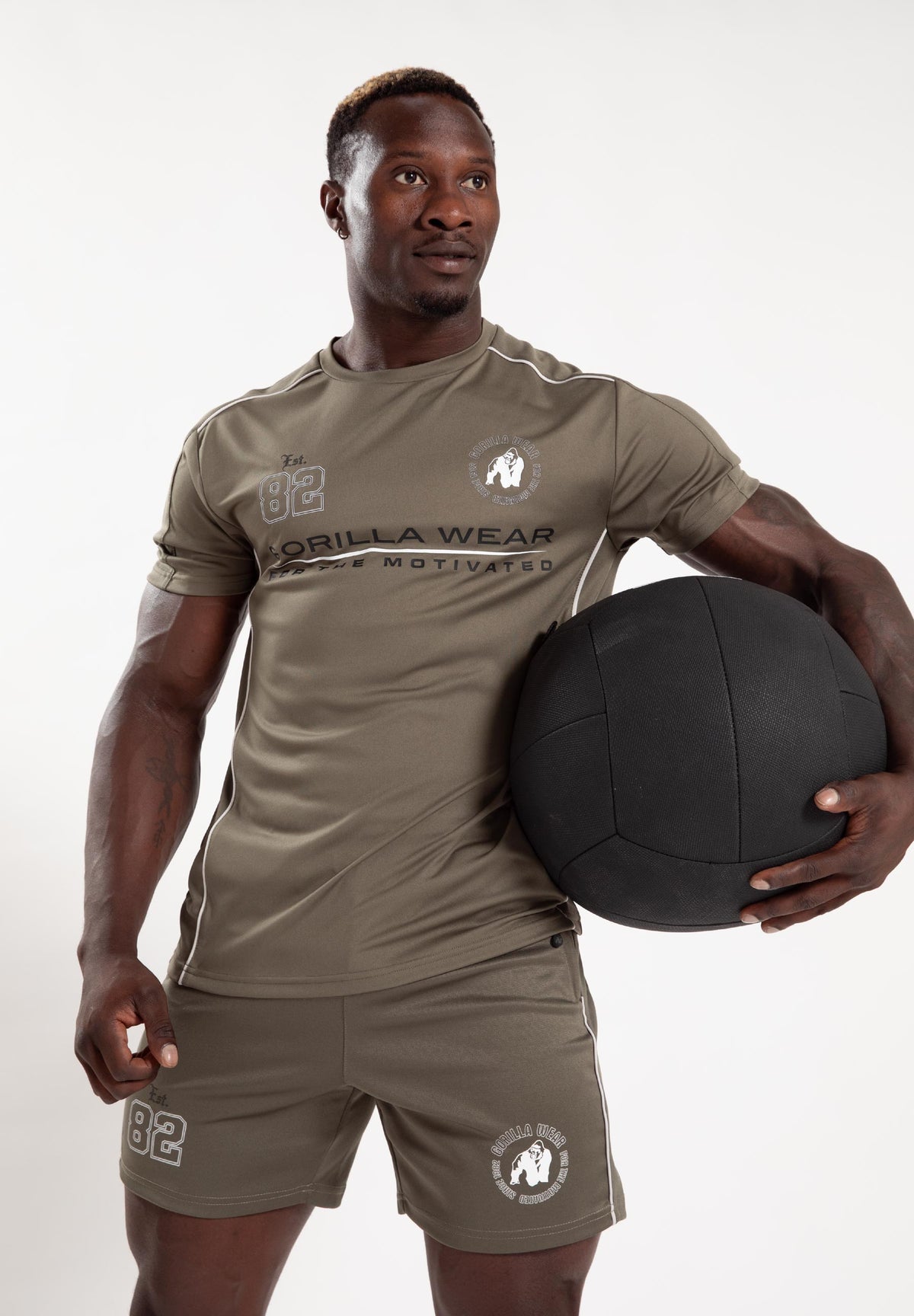 Gorilla Wear Broxton T-shirt - Legergroen - Hoofdafbeelding