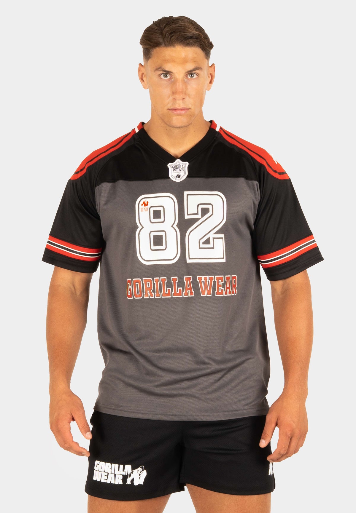 Gorilla Wear Tyler Football Jersey - Zwart/Rood - Hoofdafbeelding