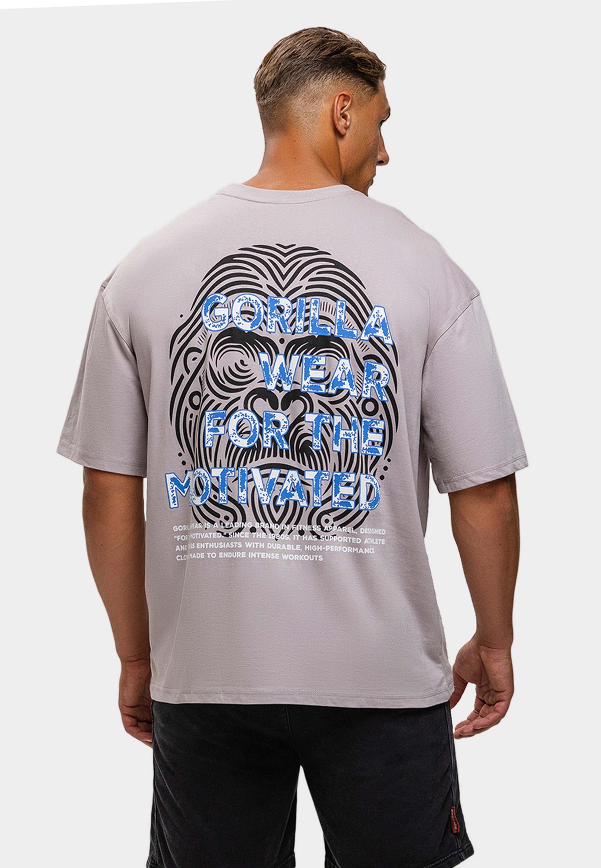 Gorilla Wear Macon Oversized T-shirt - Lichtgrijs - Hoofdafbeelding