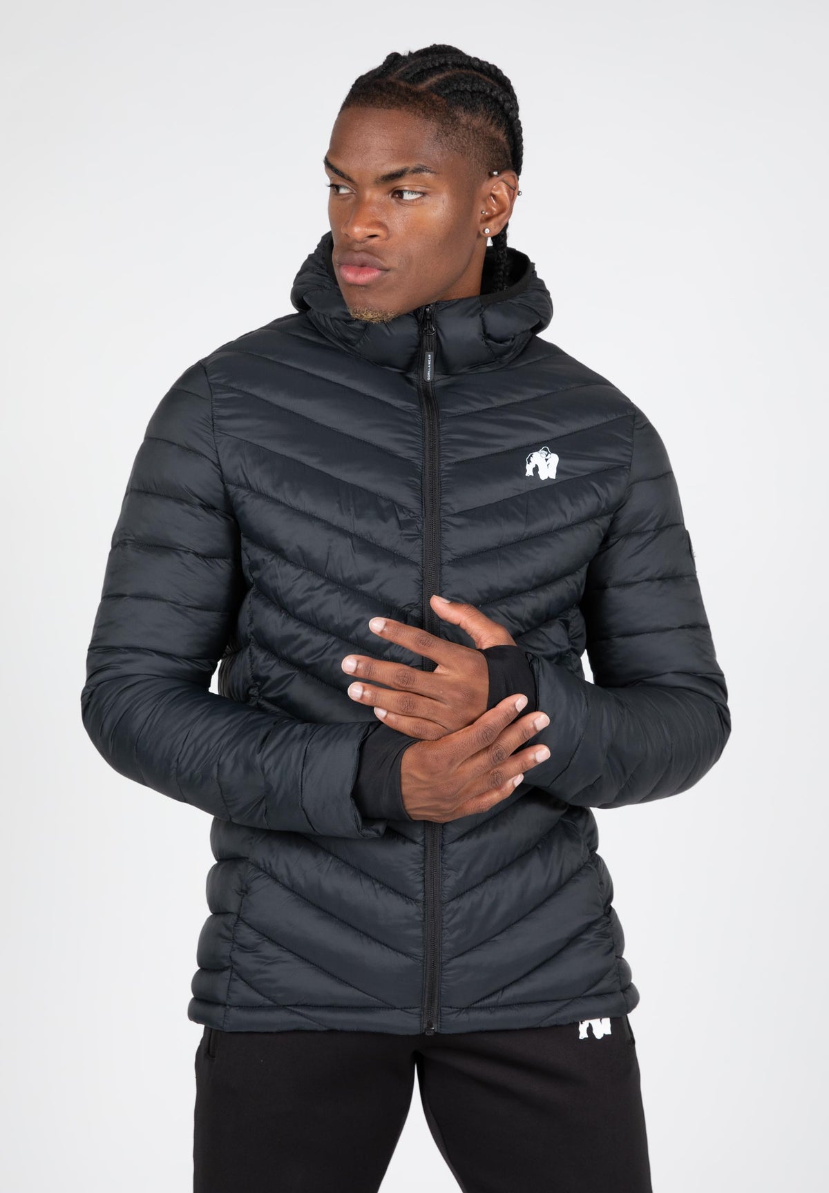 Gorilla Wear Osborn Puffer Jas - Zwart - Hoofdafbeelding
