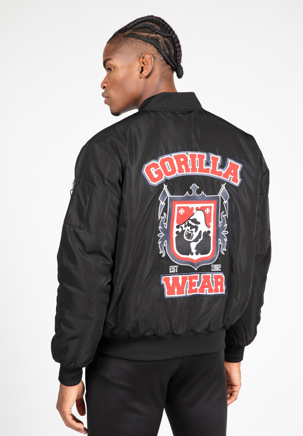 Gorilla Wear Covington Bomber Jacket - Zwart - Hoofdafbeelding