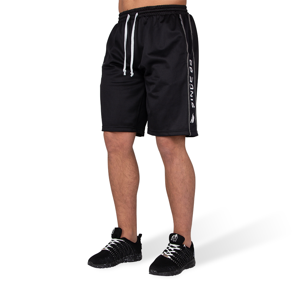 Gorilla Wear Functional Mesh Shorts - Zwart/Wit - Hoofdafbeelding