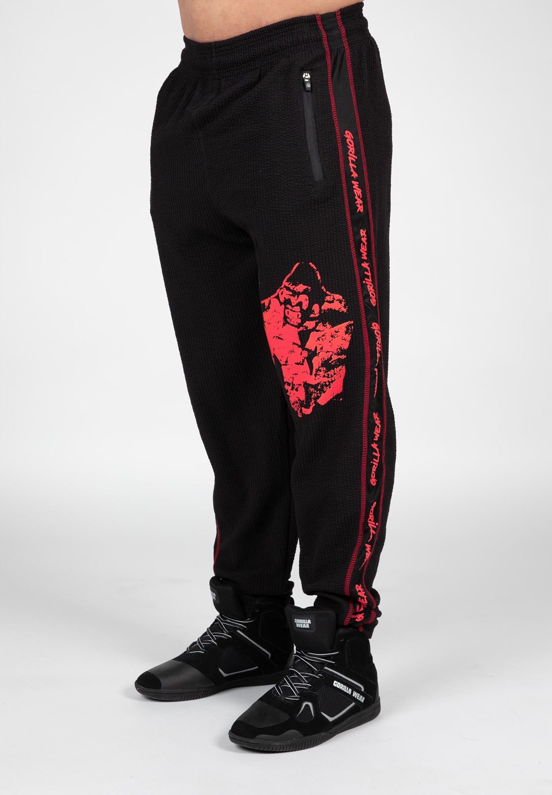 Gorilla Wear Buffalo Old School Trainingsbroek - Zwart/Rood - Hoofdafbeelding
