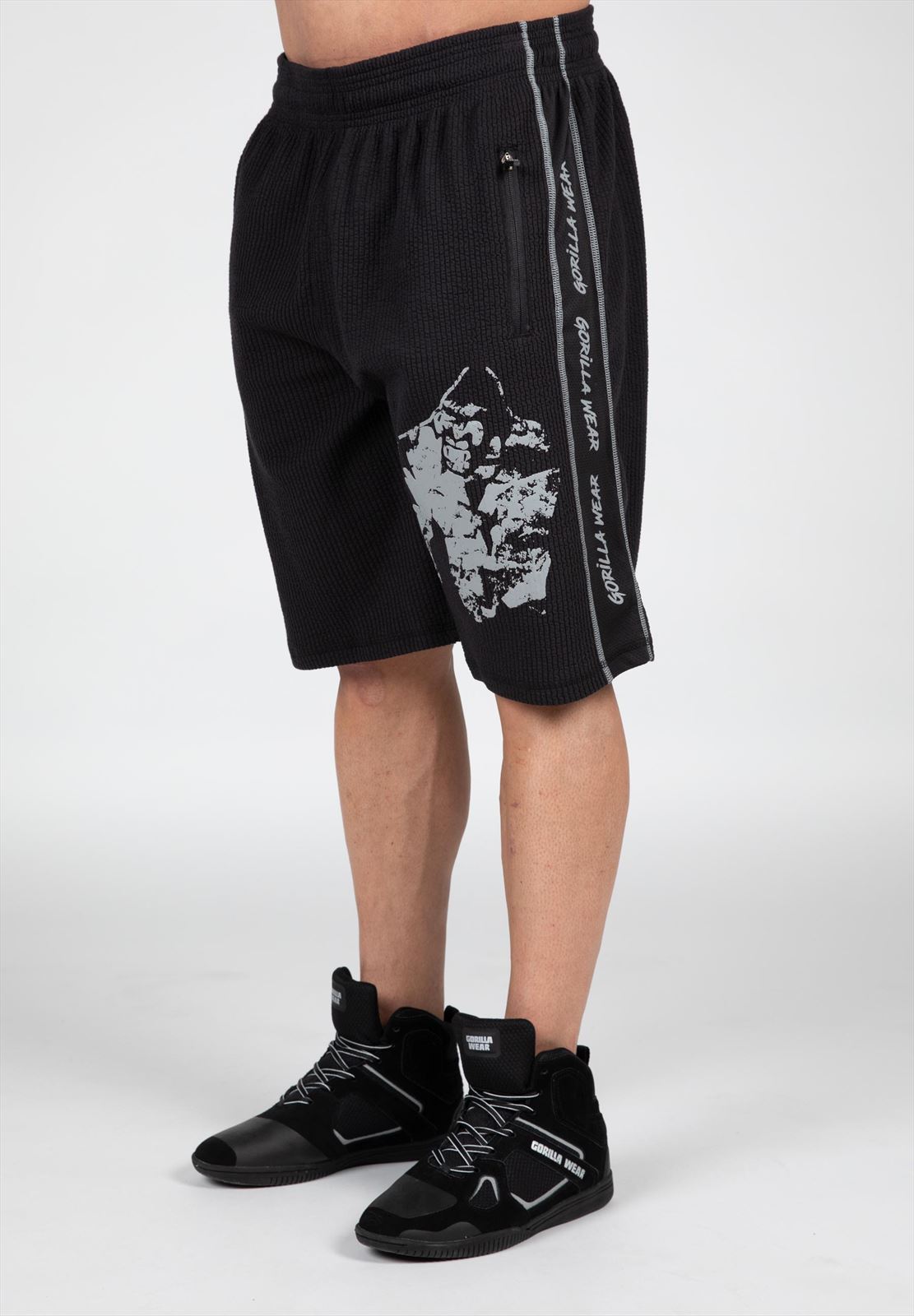 Gorilla Wear Buffalo Old School Workout Shorts - Zwart/Grijs - Hoofdafbeelding