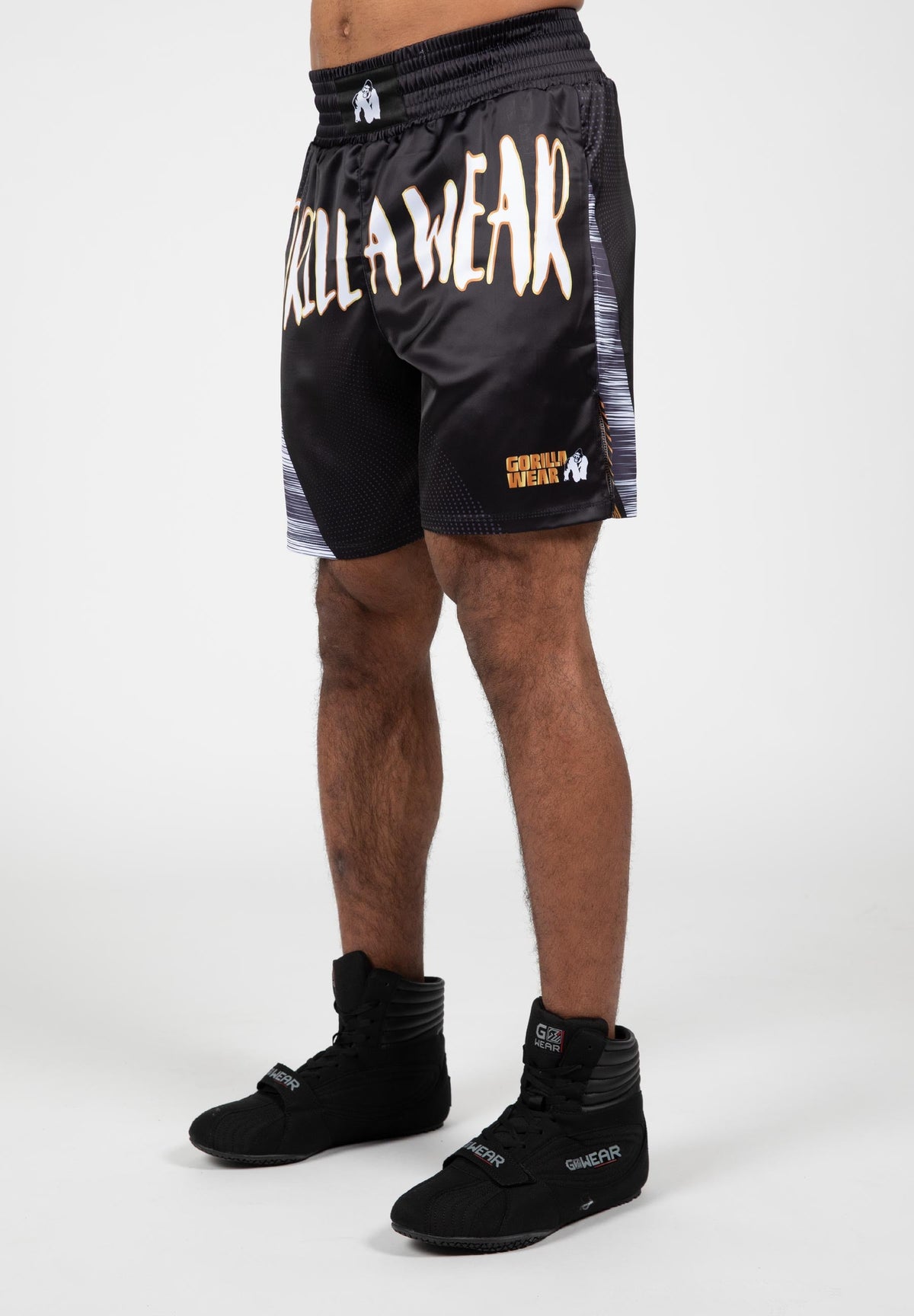 Gorilla Wear Clayton Boxing Shorts - Zwart/Goud - Hoofdafbeelding