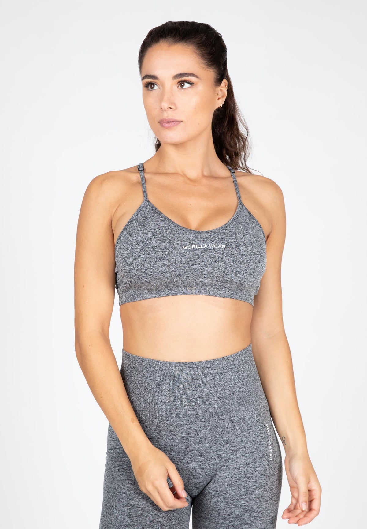 Gorilla Wear Quincy Seamless Sportbeha - Grijs - Hoofdafbeelding