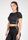 Gorilla Wear Selah Seamless Crop Top - Zwart - Hoofdafbeelding