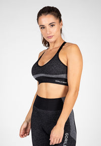 Gorilla Wear Selah Seamless Sportbeha - Zwart - Hoofdafbeelding