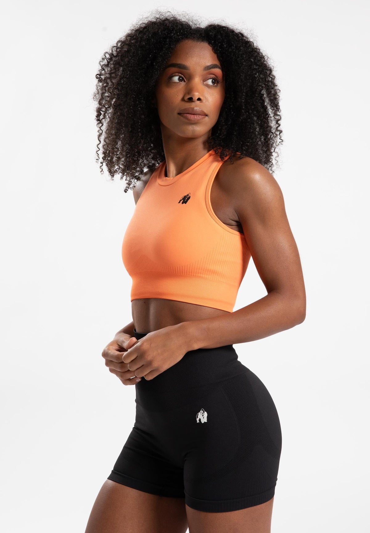 Gorilla Wear Olivia Seamless Crop Top - Perzik - Hoofdafbeelding