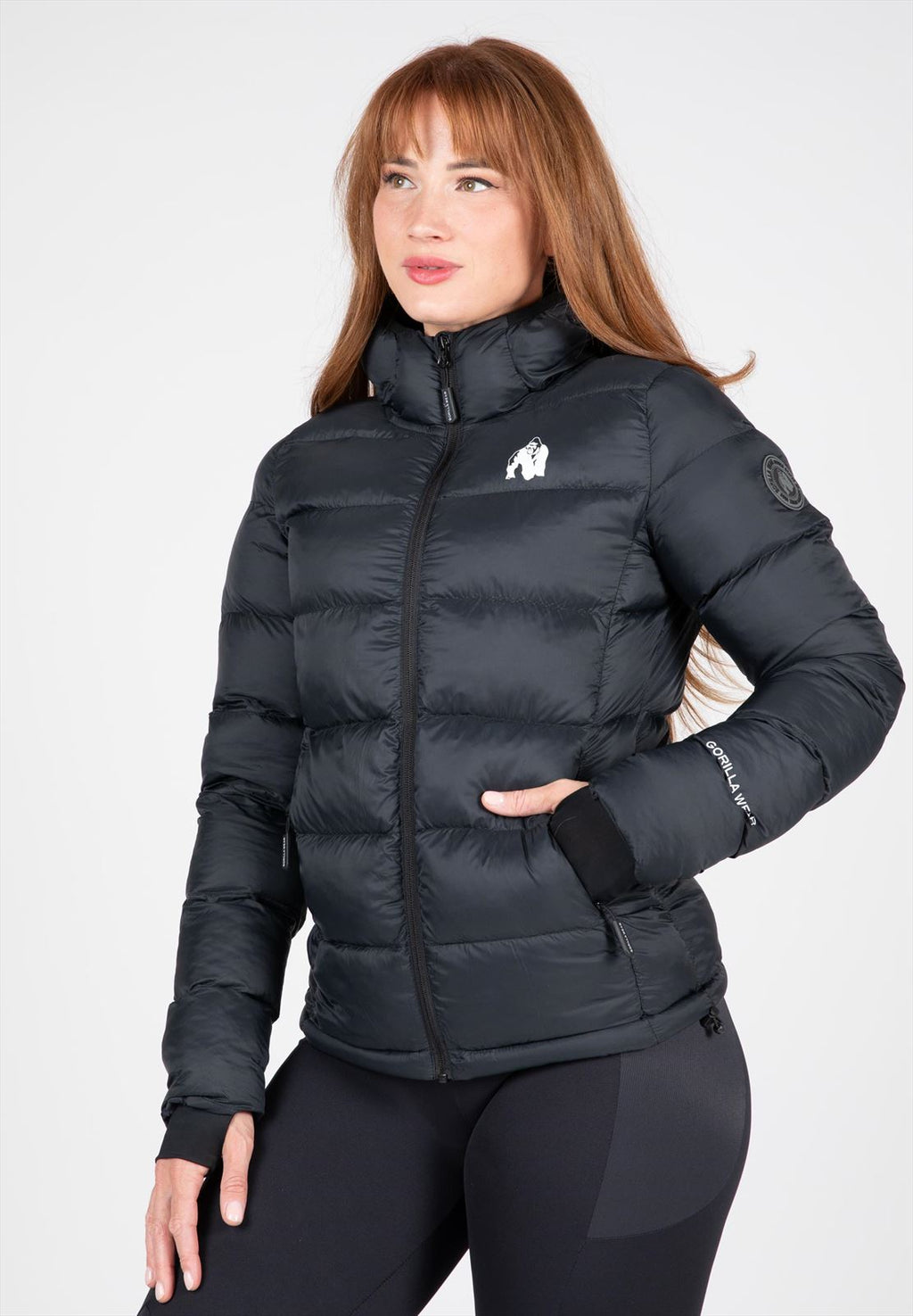 Gorilla Wear Rachel Puffer Jas - Zwart - Hoofdafbeelding