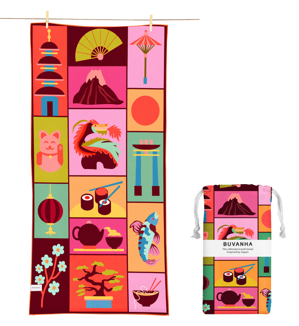 Buvanha Reishanddoek Japan - 160 x 80 cm - Hoofdafbeelding