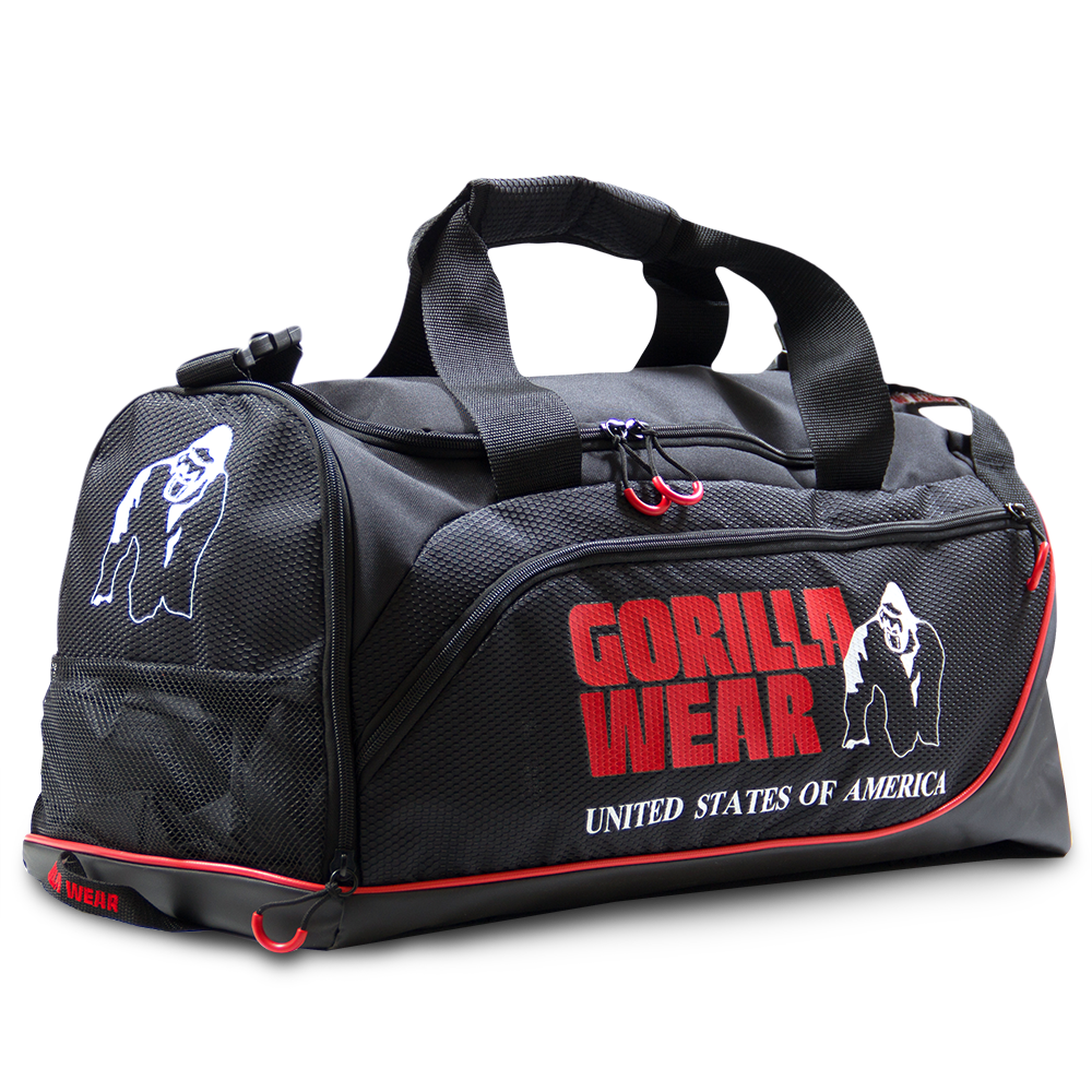 Gorilla Wear Jerome Sporttas - Zwart/Rood - Hoofdafbeelding