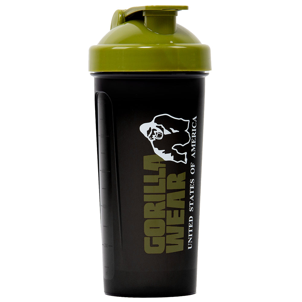 Gorilla Wear Shake Beker XXL - 1000 ml - Zwart/Legergroen - Hoofdafbeelding