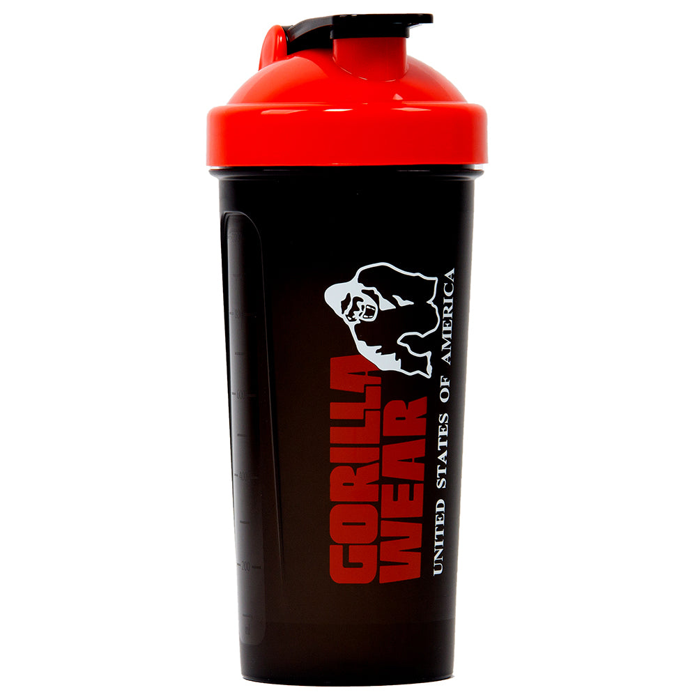 Gorilla Wear Shake Beker XXL - 1000 ml - Zwart/Rood - Hoofdafbeelding