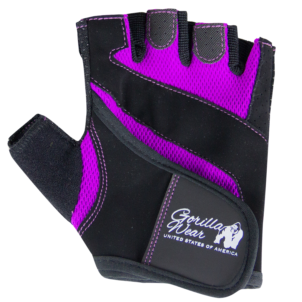 Gorilla Wear Womens Fitness Gloves - Fitness Handschoenen - Zwart/Paars - Hoofdafbeelding