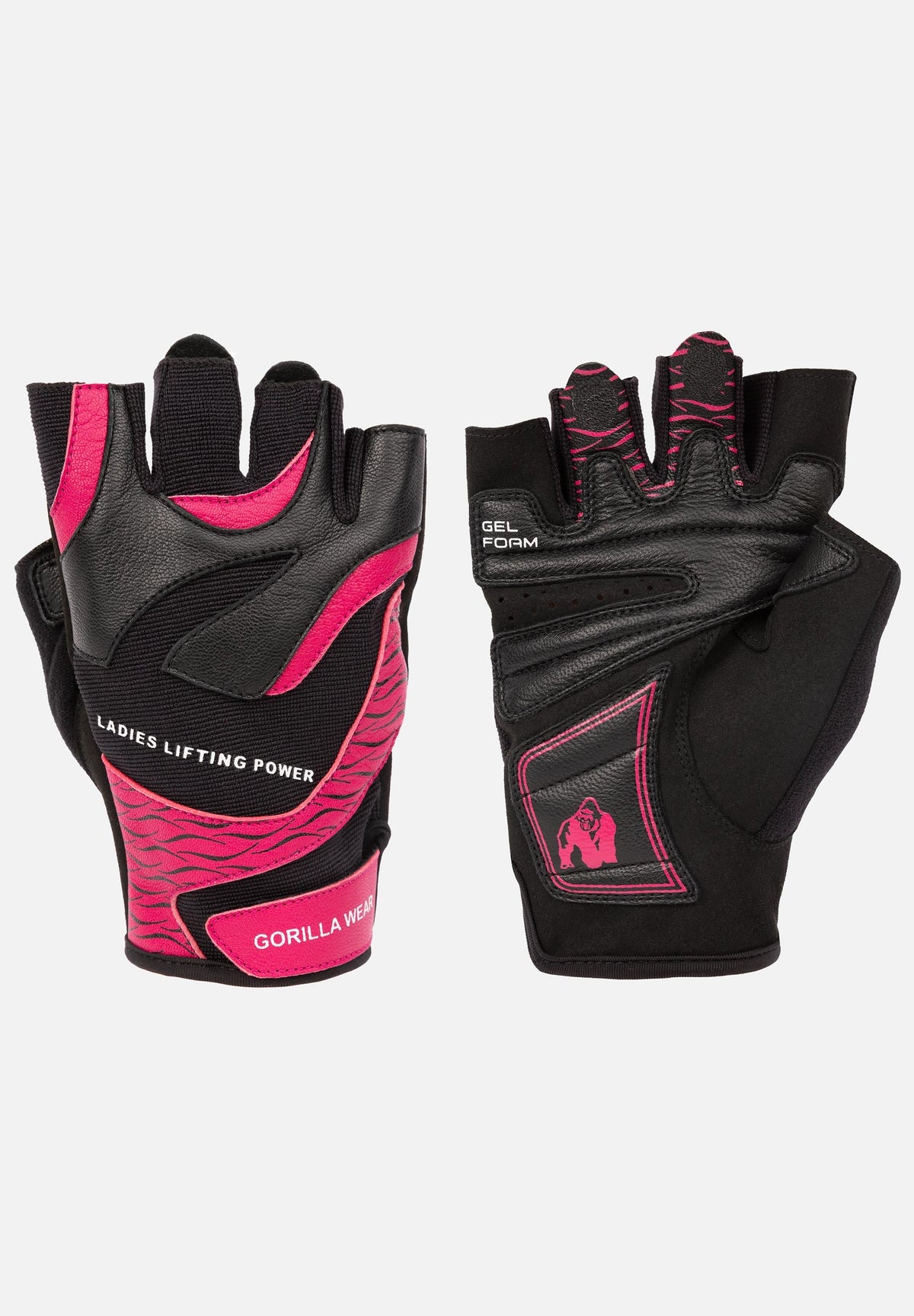 Gorilla Wear Dames Fitness Handschoenen 2.0 - Zwart/Roze - Hoofdafbeelding