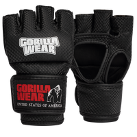 Gorilla Wear Berea MMA Handschoenen (Zonder Duim) - Zwart/Wit - Hoofdafbeelding