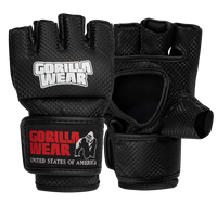 Gorilla Wear Manton MMA Handschoenen (Met Duim) - Zwart/Wit - Hoofdafbeelding