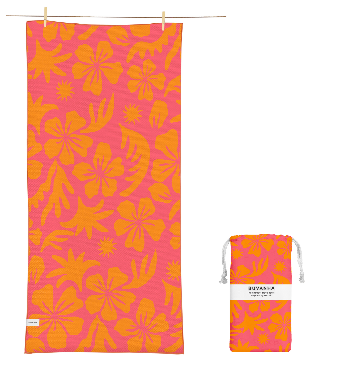 Buvanha Reishanddoek Hawaii - 200 x 90 cm - Hoofdafbeelding