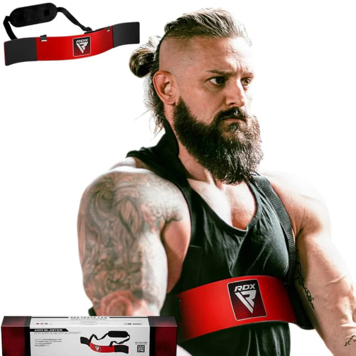 RDX Sports T2 Arm Blaster - Bicep Trainer - Rood - Hoofdafbeelding