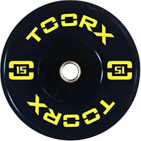 Toorx Fitness Bumper Plate - Professional Olympische Halterschijf - 15 kg - Hoofdafbeelding